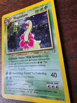 Pokemon TCG - Meganium 11/111 Neo Genesis Holo Rare - DMG - Image 3