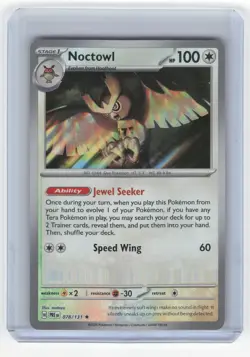2025 Pokemon Noctowl Prismatic Evolutions Rare Reverse Holo #78/131 Master Ball - Image 1