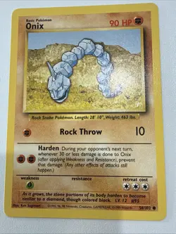 Pokemon TCG Onix Base Set 56/102 Regular Unlimited Common - Image 1