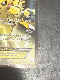 Pokemon TCG: Pikachu EX XY124 Full Art Holo XY Black Star Promo - Image 4