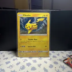 Pikachu SM81 Sun and Moon Holo Pokemon TCG Promo Black Star - Image 1