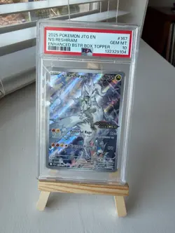2025 Pokemon EN Journey Together N's Reshiram Stamped Box Topper #167 PSA 10 - Image 1