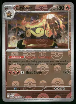 Emboar (Poke Ball Pattern) 013/086 Rare Holo NM Pokemon SV: White Flare - Image 1