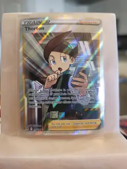 Pokemon TCG Thorton 195/196 Lost Origin Full Art Ultra Rare NM Thornton - Image 1