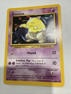 Pokemon TCG Drowzee Base Set 49/102 Regular Unlimited Common - Image 1