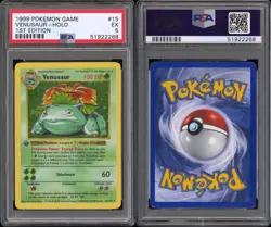 1999 POKEMON GAME 1ST ED #15 VENUSAUR-HOLO PSA 5 - Image 3