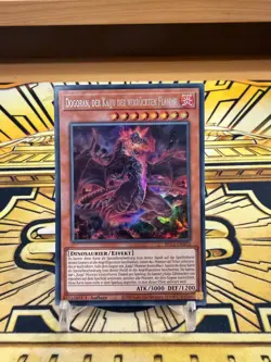 Yugioh Dogoran, der Kaiju der verruckten Flamme Silver Ultra Rare BLC1-DE033 - Image 1