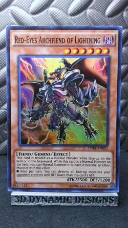 | Yugioh Red-Eyes Archfiend of Lightning CORE-EN023 1st Super Rare LP/MP 🔥 | - Image 1