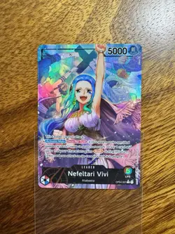 One Piece Nefeltari Vivi Alt Art Leader OP04-001 Kingdoms of Intrigue NM - Image 1