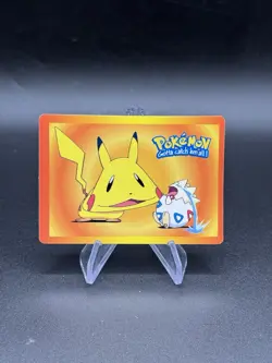 Pikachu Crayon Holo Pokemon Vintage Pocket Monsters Vending Prism Sticker - Image 2