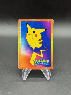Jumping Pikachu Holo Pokemon Vintage Pocket Monsters Vending Prism Sticker - Image 1