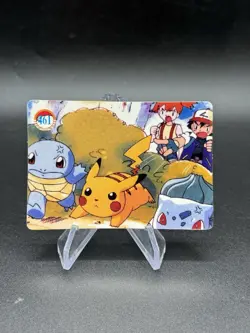 Pikachu 151 Holo Pokemon Vintage Pocket Monster Vending Prism Sticker 467 - Image 2