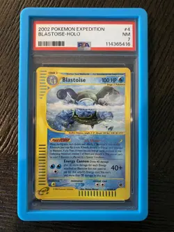 2002 Pokemon Expedition #4 Blastoise Holo PSA 7 NM - Image 1