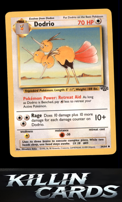 Dodrio 34/64 Pokemon Uncommon Jungle Card LP - Image 1