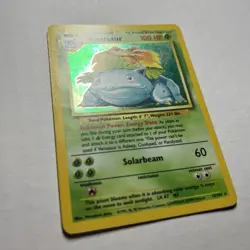 Pokemon TCG Venusaur Base Set Holo Unlimited Rare Card 15/102 Damaged Writing - Image 2