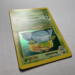 Pokemon TCG Venusaur Base Set Holo Unlimited Rare Card 15/102 Damaged Writing - Image 4