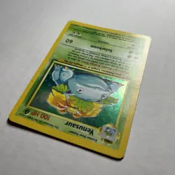 Pokemon TCG Venusaur Base Set Holo Unlimited Rare Card 15/102 Damaged Writing - Image 5
