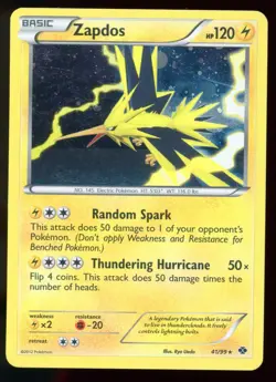 Zapdos 41/99 Cosmos Holo Next Destinies Pokemon Card - Image 1
