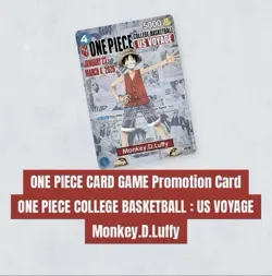 [PRESALE] One Piece Monkey D. Luffy US Voyage College Basketball Promo Card - Image 1