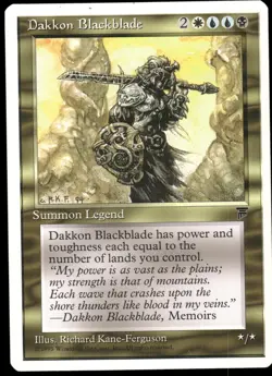 1x Dakkon Blackblade - Chronicles - NM - MTG - Image 1