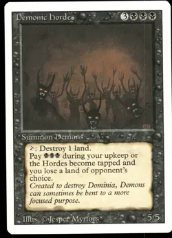 1x Demonic Hordes - Revised Edition - NM - MTG - Image 1