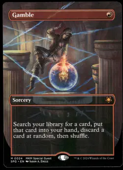1x Gamble (Borderless) - Special Guests NM - MTG - Image 1