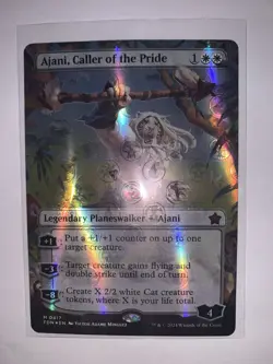Ajani, Caller of the Pride (Borderless) (Mana Foil) Foundations Foil - Image 2