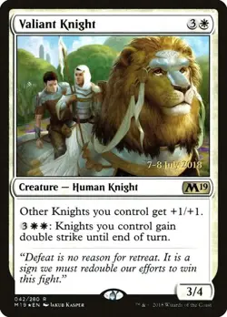 Valiant Knight [Core Set 2019 Prerelease Promos] Foil Near Mint - Image 1