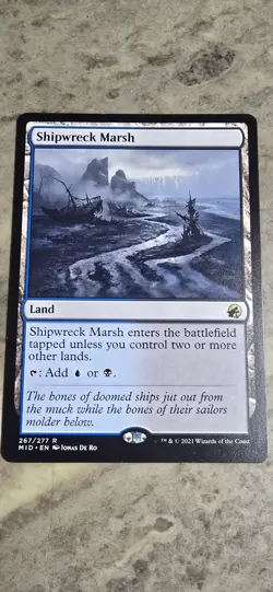 Shipwreck Marsh Innistrad: Midnight Hunt Regular Land Rare MTG NM - Image 1