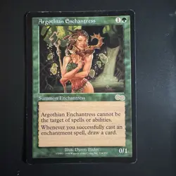 Magic The Gathering MTG Argothian Enchantres Urza's Saga Lightly Played LP - Image 1