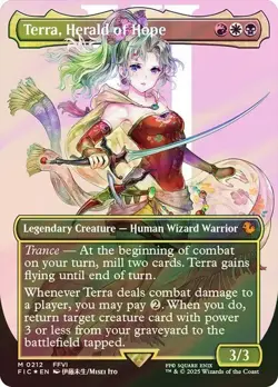 Terra, Herald of Hope SURGE FOIL BORDERLESS - 0212 Mythic Final Fantasy FIC MTG - Image 1