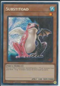 Yugioh! LP Substitoad - BLTR-EN054 - Secret Rare - 1st Edition Lightly Played, E - Image 1