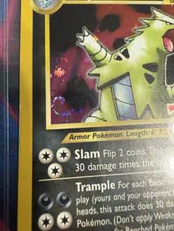 Pokemon TCG - Tyranitar (Holo with Swirl) - Neo Discovery 12/75 - Image 3