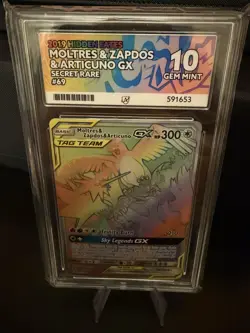 ACE 10 MOLTRES & ZAPDOS & ARTICUNO GX 69/68 HIDDEN FATES POKEMON - Image 1