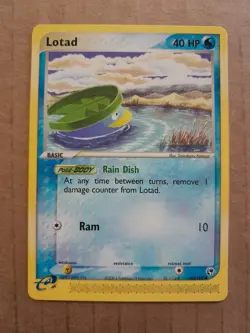 Pokemon Lotad 66/100 Ex Sandstorm NM See Picture - Image 1