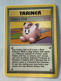Pokemon TCG Clefairy Doll Base Set 70/102 Regular 1st Edition Rare - Image 1