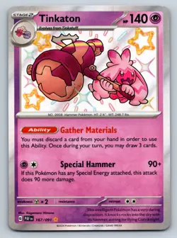 Tinkaton Shiny Rare Holo SV: Paldean Fates 167/091 NM - Pokemon TCG - Image 1