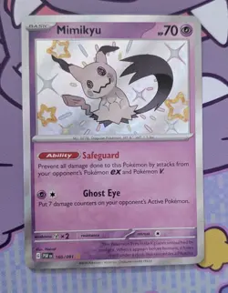 Mimikyu - Shiny Rare Holo SV: Paldean Fates 160/091 Baby Shiny NM - Pokemon TCG - Image 1