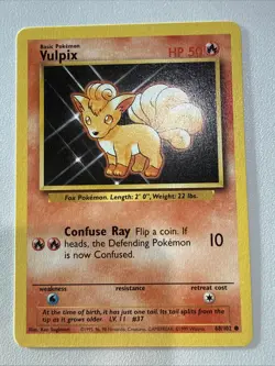Pokemon TCG Vulpix Base Set 68/102 Regular Unlimited Common - Image 1