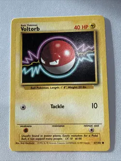 Pokemon TCG Voltorb Base Set 67/102 Regular Unlimited Common - Image 1