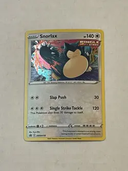 Pokemon TCG Snorlax SWSH119 Black Star Promo Holo 2021 LP - Image 3
