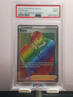Peony (Secret) 220/198 Swsh06 Sword & Shield - Chilling Reign Holo POKEMON PSA 9 - Image 1