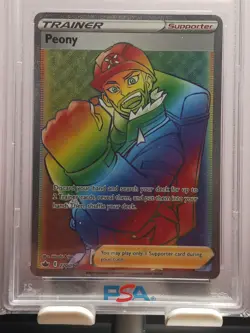 Peony (Secret) 220/198 Swsh06 Sword & Shield - Chilling Reign Holo POKEMON PSA 9 - Image 2