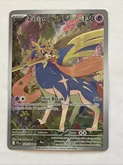 zacian 100/094 me02: phantasma flames holo IR Pokemon TCG NM - Image 1