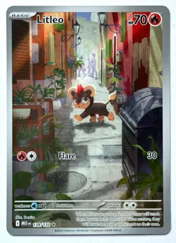 Litleo 139/132 - Pokemon TCG - Mega Evolution Illustration Rare Holo - M/NM - Image 1