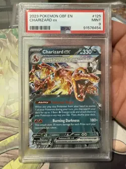 CHARIZARD EX 2023 POKEMON S&V OBSIDIAN FLAMES HOLO #125/197 PSA 9 MINT - Image 1