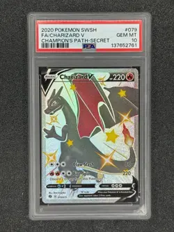 2020 Pokemon SWSH FA/ Charizard V Champions Path - Secret #079 GEM MT PSA 10 - Image 1