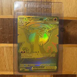 Pokemon TCG Mega Charizard X ex 130/94 Gold Ultra-Rare Holo Phantasmal Flames - Image 1