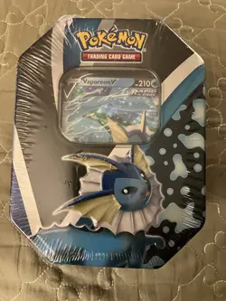 Pokemon Jolteon V and Vaporeon V tins Set Of 2 Eevee Evolutions Factory Sealed - Image 3
