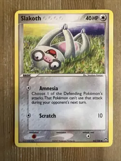 Slakoth - 63/108 - Common LP, English Pokemon EX Power Keepers - Image 1